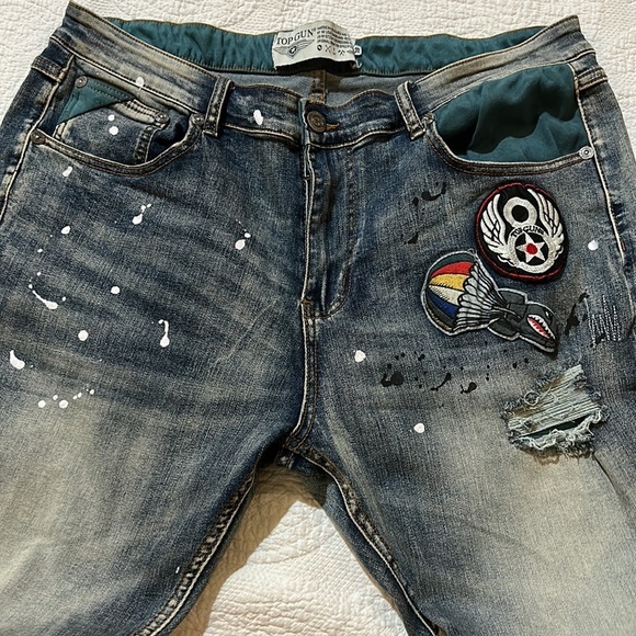 Top Gun Distressed Jeans. Men’s 38 - Picture 2 of 10
